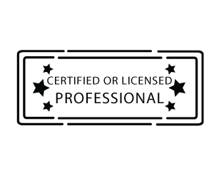 Certified or Licensed Professional Badge